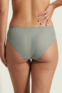 Zivame Wild Rose Low Rise Full Coverage Hipster Panty - Green — thumbnail 3