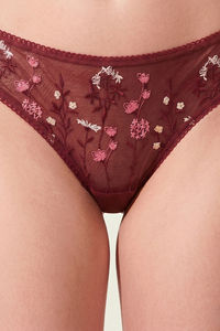 Zivame Wild Rose Low Rise Full Coverage Hipster Panty - Maroon — thumbnail 4