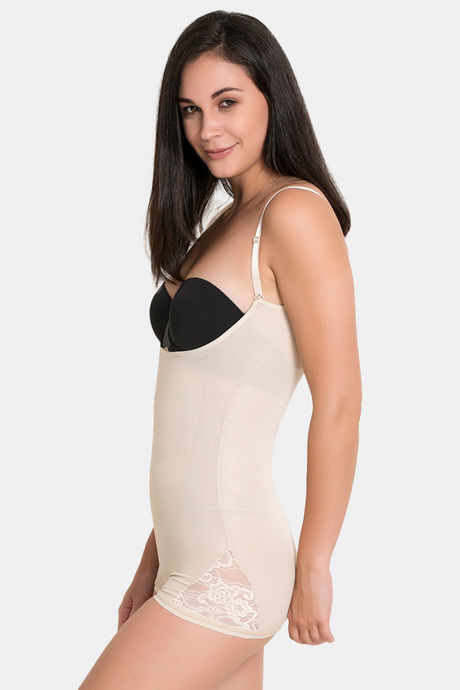 Zivame High Compression No Leg Bodysuit - Skin — image 2