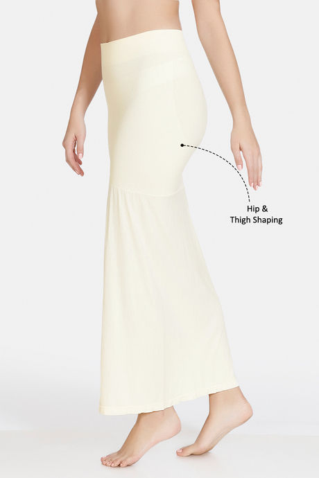 Zivame All Day Flared Mermaid Saree Shapewear - Ivory — image 3