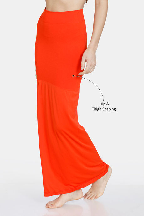 Zivame All Day Flared Mermaid Saree Shapewear - Orange — image 3