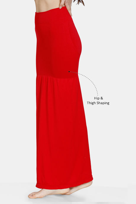 Zivame All Day Flared Mermaid Saree Shapewear - Red — image 3