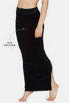 Zivame All Day Seamless Slit Mermaid Saree Shapewear - Black — thumbnail 3