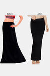 Zivame All Day Seamless Slit Mermaid Saree Shapewear - Black — thumbnail 8