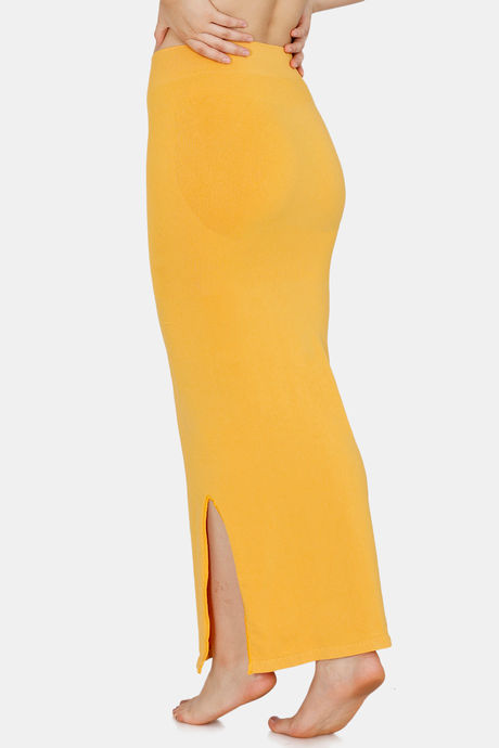 Zivame All Day Seamless Slit Mermaid Saree Shapewear - Mustard — image 4