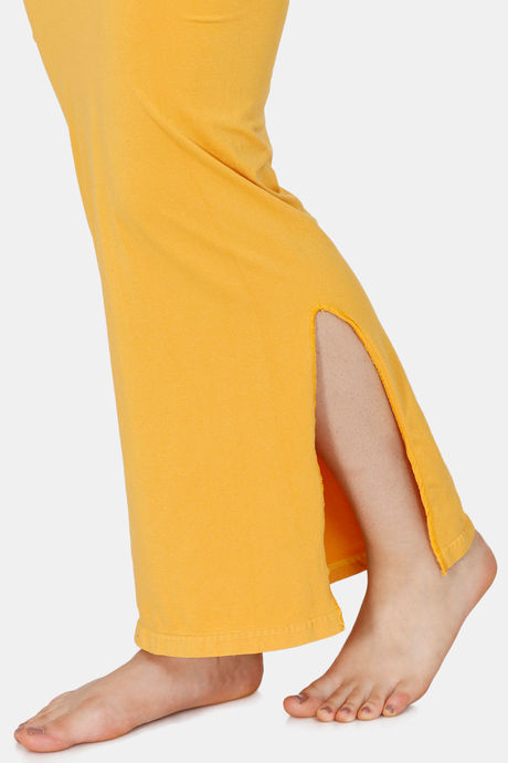 Zivame All Day Seamless Slit Mermaid Saree Shapewear - Mustard — image 7