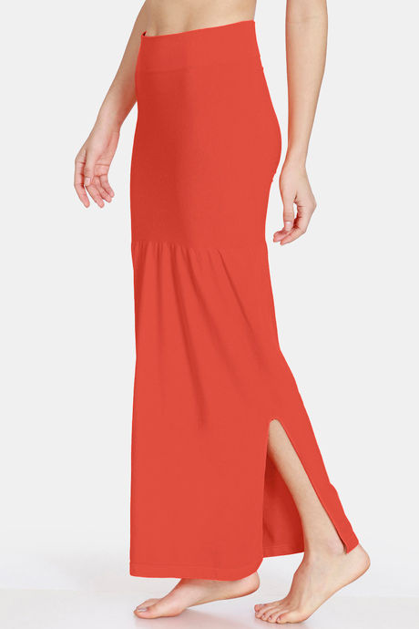 Zivame All Day Seamless Slit Mermaid Saree Shapewear - Orange — image 3