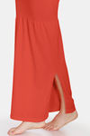 Zivame All Day Seamless Slit Mermaid Saree Shapewear - Orange — thumbnail 7