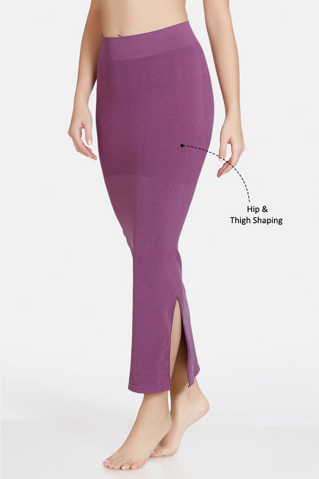 Zivame All Day Seamless Slit Mermaid Saree Shapewear - Purple — image 3