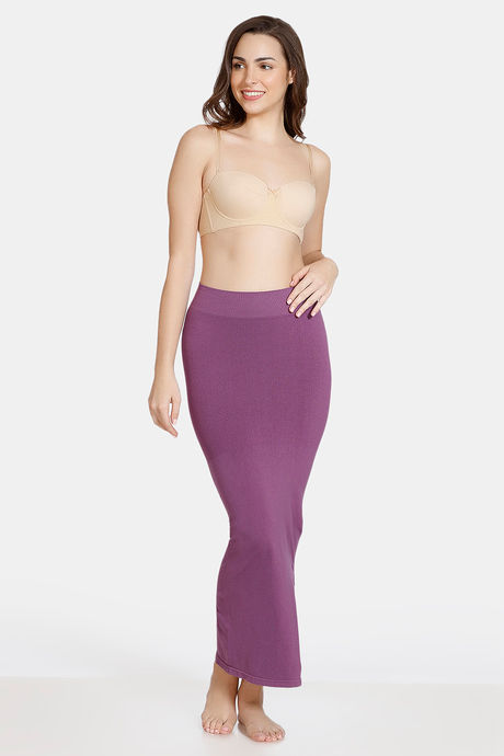 Zivame All Day Seamless Slit Mermaid Saree Shapewear - Purple — image 5