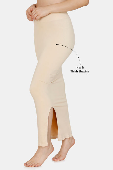 Zivame All Day Seamless Slit Mermaid Saree Shapewear - Skin — image 3