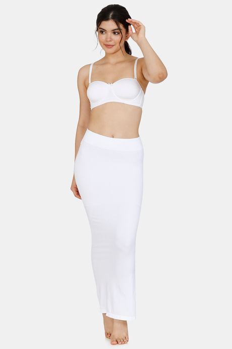 Zivame All Day Seamless Slit Mermaid Saree Shapewear - White — image 5