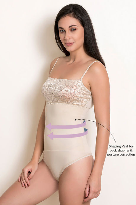 Zivame All Day Bodysuit With Bust - Skin — image 2