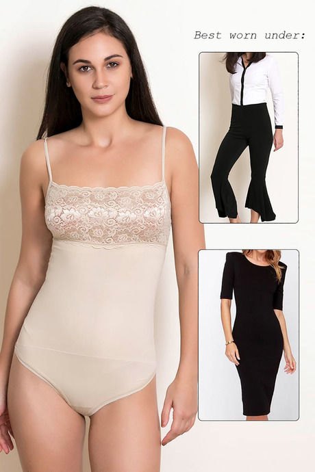 Zivame All Day Bodysuit With Bust - Skin — image 3