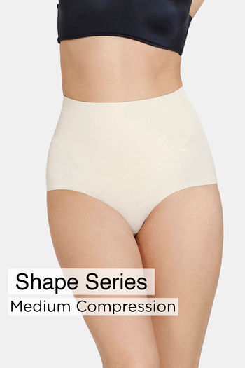 Buy Zivame All Day High waist Butt Enhancing Thigh Shaper - Oyster White  (M) Online