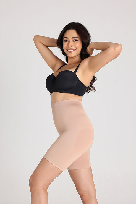 Buy Zivame All Day Seamless Highwaist Thigh Shaper - Skin