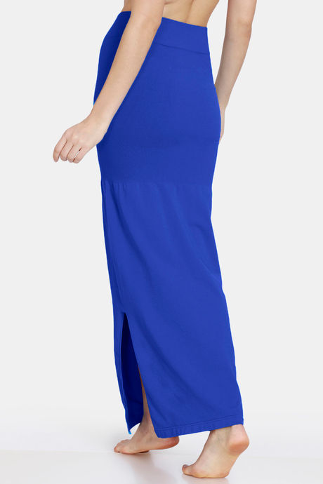Zivame All Day Seamless Mermaid Saree Shapewear With Removable Drawcord - Blue1 — image 4