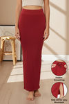 Zivame All Day Seamless Mermaid Saree Shapewear With Removable Drawcord - Maroon — thumbnail 1