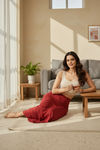 Zivame All Day Seamless Mermaid Saree Shapewear With Removable Drawcord - Maroon — thumbnail 5