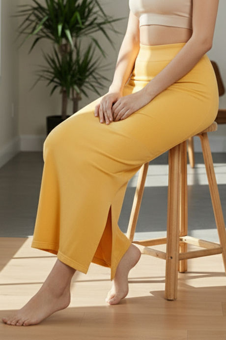Zivame All Day Seamless Mermaid Saree Shapewear With Removable Drawcord - Mustard — image 4