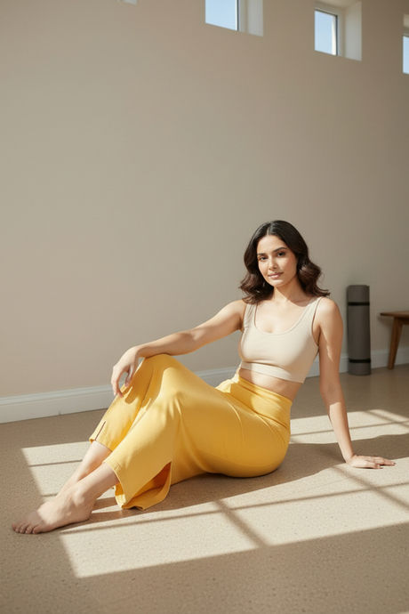Zivame All Day Seamless Mermaid Saree Shapewear With Removable Drawcord - Mustard — image 5