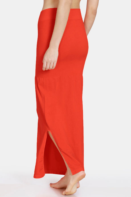 Zivame All Day Seamless Mermaid Saree Shapewear With Removable Drawcord - Orange — image 4