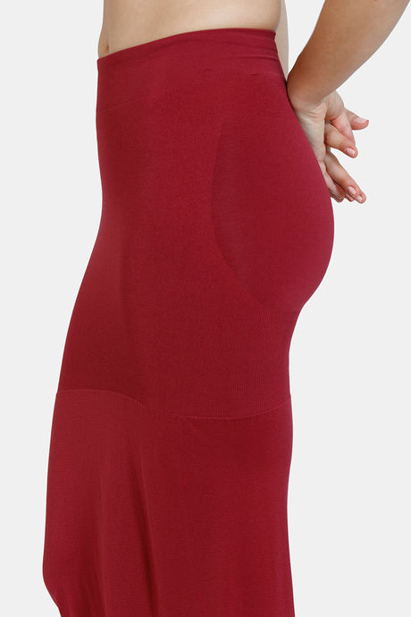 Zivame All Day Seamless Flared Saree Shapewear - Maroon — image 5