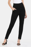 Zivame All Day Medium Control Shaping Denim Pants - Black — thumbnail 1