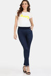 Zivame All Day Medium Control Shaping Denim Pants - Blue — thumbnail 4