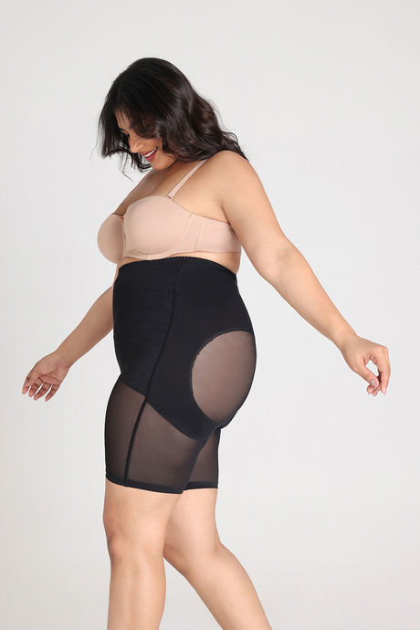 Buy Zivame Butt Enhancing Highwaist Thigh Shaper - Black