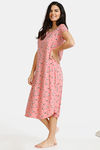 Zivame Must Haves Cotton Mid Length Nightdress - Pink — thumbnail 2