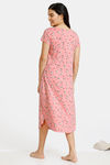 Zivame Must Haves Cotton Mid Length Nightdress - Pink — thumbnail 3