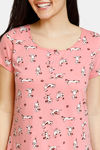 Zivame Must Haves Cotton Mid Length Nightdress - Pink — thumbnail 4
