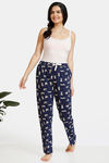 Zivame Must Haves Knit Cotton Pyjama - Navy — thumbnail 4