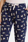 Zivame Must Haves Knit Cotton Pyjama - Navy — thumbnail 5