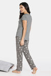 Zivame Must Haves Butter-Soft Poly Knit Pyjama Set - Grey — thumbnail 3