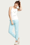 Zivame Crazy Farm Cotton Pyjama Set- Blue n Cream — thumbnail 2
