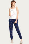 Zivame Crazy Farm Cotton Pyjama Set- Cream n Navy — thumbnail 1