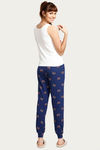 Zivame Crazy Farm Cotton Pyjama Set- Cream n Navy — thumbnail 3
