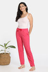 Zivame Summer Blush Knit Cotton Blend Pyjama - Pink — thumbnail 4