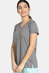 Zivame Summer Blush Knit Cotton Blend Top - Grey — thumbnail 2