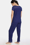 Zivame Bridal Trousseau Polyester Pyjama Set - Navy — thumbnail 3