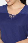 Zivame Bridal Trousseau Polyester Pyjama Set - Navy — thumbnail 4