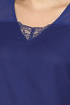 Zivame Bridal Trousseau Polyester Pyjama Set - Navy — thumbnail 5