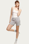 Zivame Crazy Farm Printed Cotton Shorts- Grey N Print — thumbnail 1