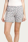 Zivame Crazy Farm Printed Cotton Shorts- Grey N Print — thumbnail 2