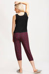 Zivame Lazy Days Polyester Cotton Blend Capri Set - Black Purple — thumbnail 2