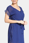Zivame Zivame Bridal Trousseau Knit Viscose Night Robe - Navy — thumbnail 4