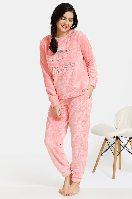 Zivame Fluffy Fur Knit Top - Pink — image 4