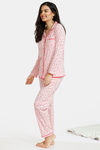 Zivame Slumber Chic Knit Cotton  Pyjama Set - Pink — thumbnail 2